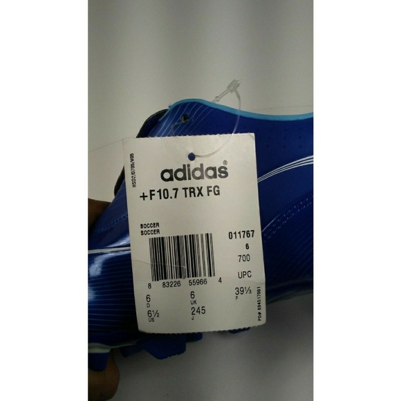 Rare! 2006 Adidas +F10.7 TRX FG Blue Soccer Cleats - Picture 8 of 8